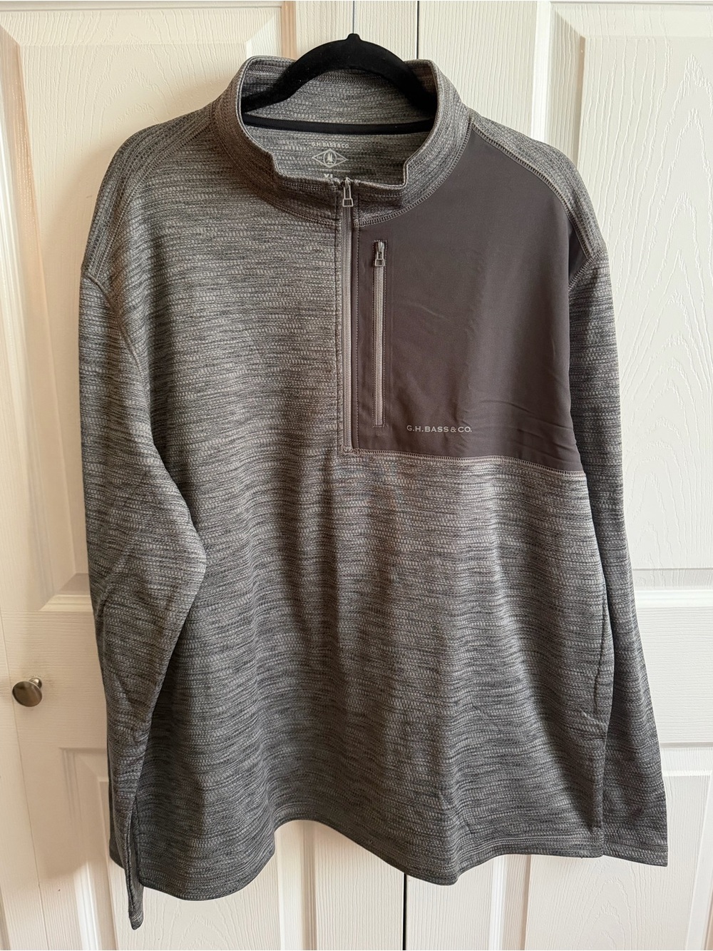 G.H. Bass & Co. Gray Men’s Quarter-Zip Pullover Jacket